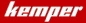 Preview: Kemper Logo Weiss auf Rot ohne Rahmen 20x4 mm