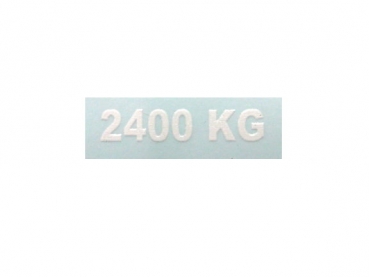 "2400 KG" Weiß  10x2 mm