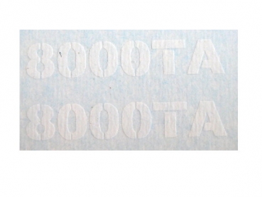 Mengele Hängerbeschriftung "8000TA" Weiß  19,5 x 3,5 mm