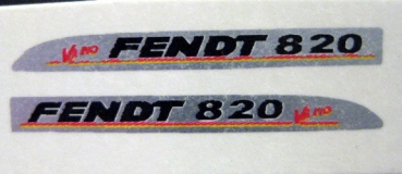 Fendt 820 Vario Silber-Rot-Schwarz auf WAF 30x3 mm