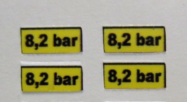 8,2 bar Aufklebersatz 5x2,5 mm