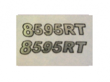 JD Typenbeschriftung 8595RT Silber-schwarz auf WAF