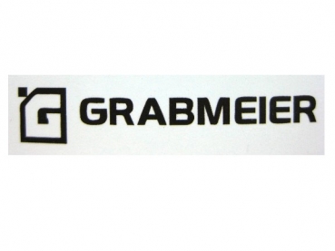 Grabmeier Logo mit Schriftzug 43 x 8 mm Schwarz