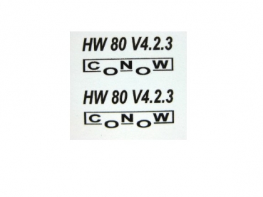 Conow Typenbeschriftung HW 80 V4.2.3 im Satz