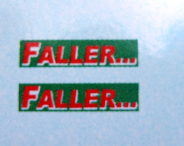 Schriftzug "Faller" 16x3,8 mm WAF