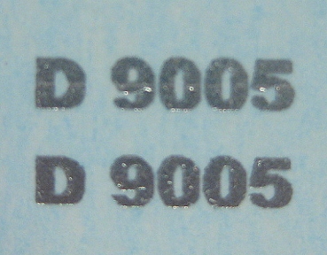 Deutz Typenbezeichnung "D 9005" Silber auf WAF 8x2 mm