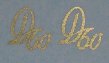 Deutz Typenbezeichnng "D50" in Gold