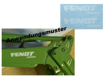 "Fendt Cargo" Decal für Frontlader Weiß auf WAF