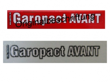 Güttler Typenbeschriftung "Garopact Avant" 19,5 x 2,9