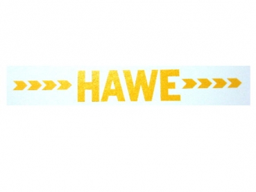 Schriftzug "HAWE mit Pfeilen" ca.131 x 18 mm WAF