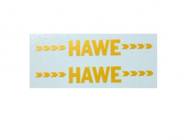 Schriftzug "HAWE mit Pfeilen" ca.43 x 5,8 mm WAF im Satz