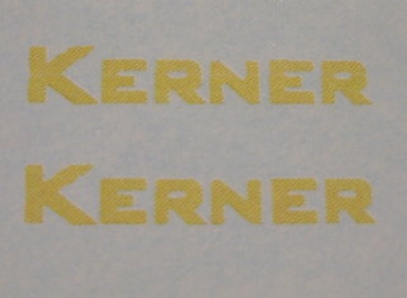 Kerner Schriftzug Gelb auf WAF 17,5x3,0 mm