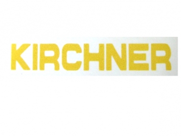 Kirchner Schriftzug Gelb auf WAF 50 x 8,5 mm