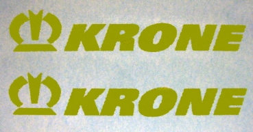Krone Logo mit Schriftzug 65x12 mm Beige WAF