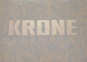 Alter Krone Schriftzug Weiß auf WAF 18x4,2 mm