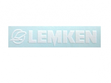 Lemken Logo mit Schriftzug 13 x 2,4 mm weiß auf WAF