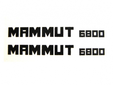 Typenbeschriftung "MAMMUT 6800" 33 x 3,5 mm Schwarz WAF