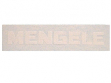 Mengele Schriftzug 30 x 4,4 mm Weiß auf WAF