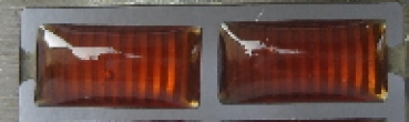 Scheinwerferimitat Eckig Orange 2x1,5 mm