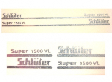 Schlüter Haubenaufkleber "Schlüter Super 1500 VL"