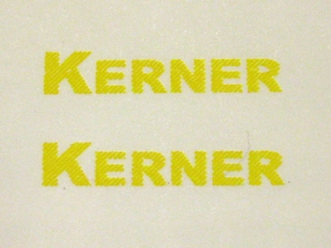 Kerner Schriftzug Gelb 12 x 2,5 mm WAF im Satz