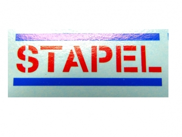 Logo "Stapel" 40 x 15 mm Blau Rot auf WAF