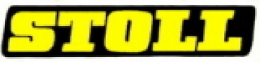 Stoll Logo Gelb auf Schwarz 10x2 mm im Satz
