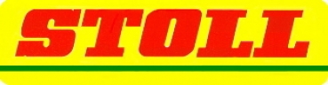 Stoll Logo Rot auf Gelb  14x4 mm