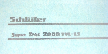 Haubenbeschriftung "Super Trac 3000 TVL-LS" 78x3,25 mm