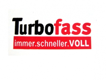 "Turbofass" Rot Schwarz auf WAF 40x15 mm