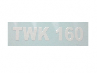 Typenbeschriftung "TWK160" Weiß