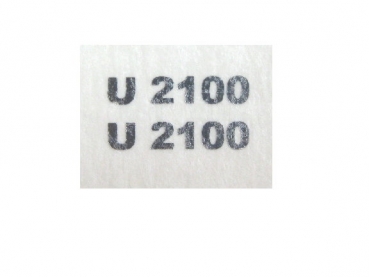 Unimog Typenbeschriftung U2100 9x1,9 Silber