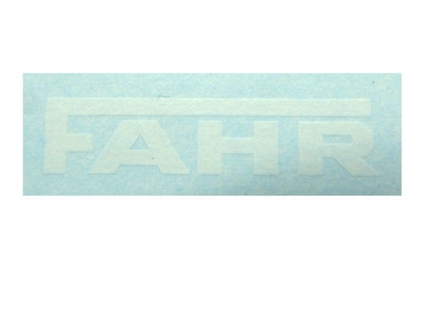 "Fahr" Logo 30 x 7 mm Weiß auf WAF