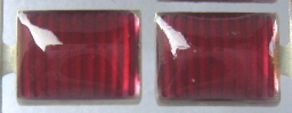 Scheinwerferimitat Eckig Rot 2x1,5 mm