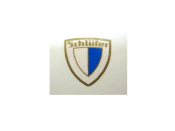 Schlüter Haubenlogo 3x3mm Gold / Blau / Beige