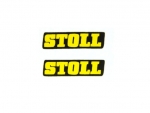 Stoll Logo Gelb auf Schwarz 15x4 mm