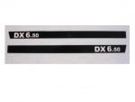 Deutz "DX6.50" Haubenbeschriftung 43x3 mm WAF im Satz
