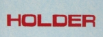 Holder Schriftzug Rot auf WAF 22x3,2 mm