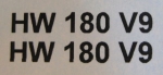 Conow Typenbezeichnung "HW 180 V9" 25x3,8 Schwarz