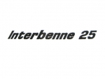 Schriftzug "Interbenne25" Schwarz auf WAF 42 x 4,5 mm