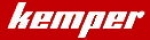 Kemper Logo Weiss auf Rot ohne Rahmen 20x4 mm