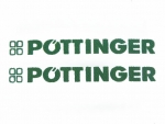 Pöttinger Logo mit Schriftzug 16x2 mm Grün WAF